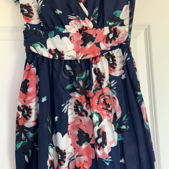 🆕 Navy Floral Mid Dress - Picture 3 of 6